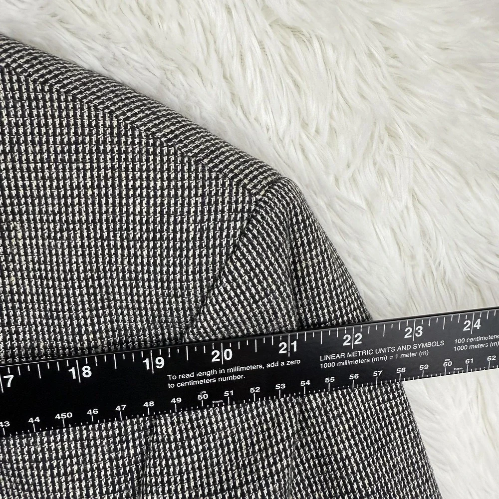 Andover Reed Mens Wool Blend Blazer Size 43R Gray Houndstooth‎ Sport Coat USA